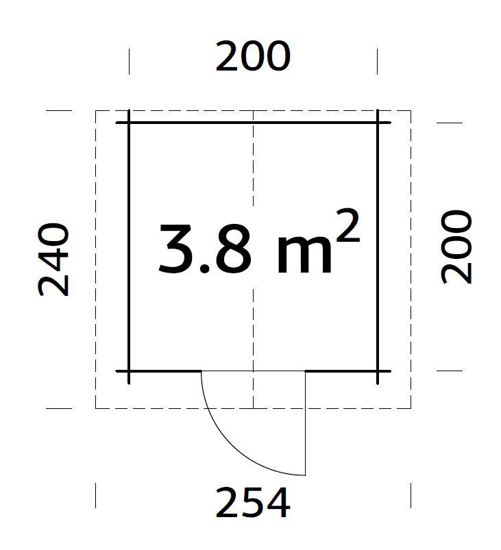 CASETTA IN LEGNO VIVIAN 3.8 MQ PALMAKO - immagine 2