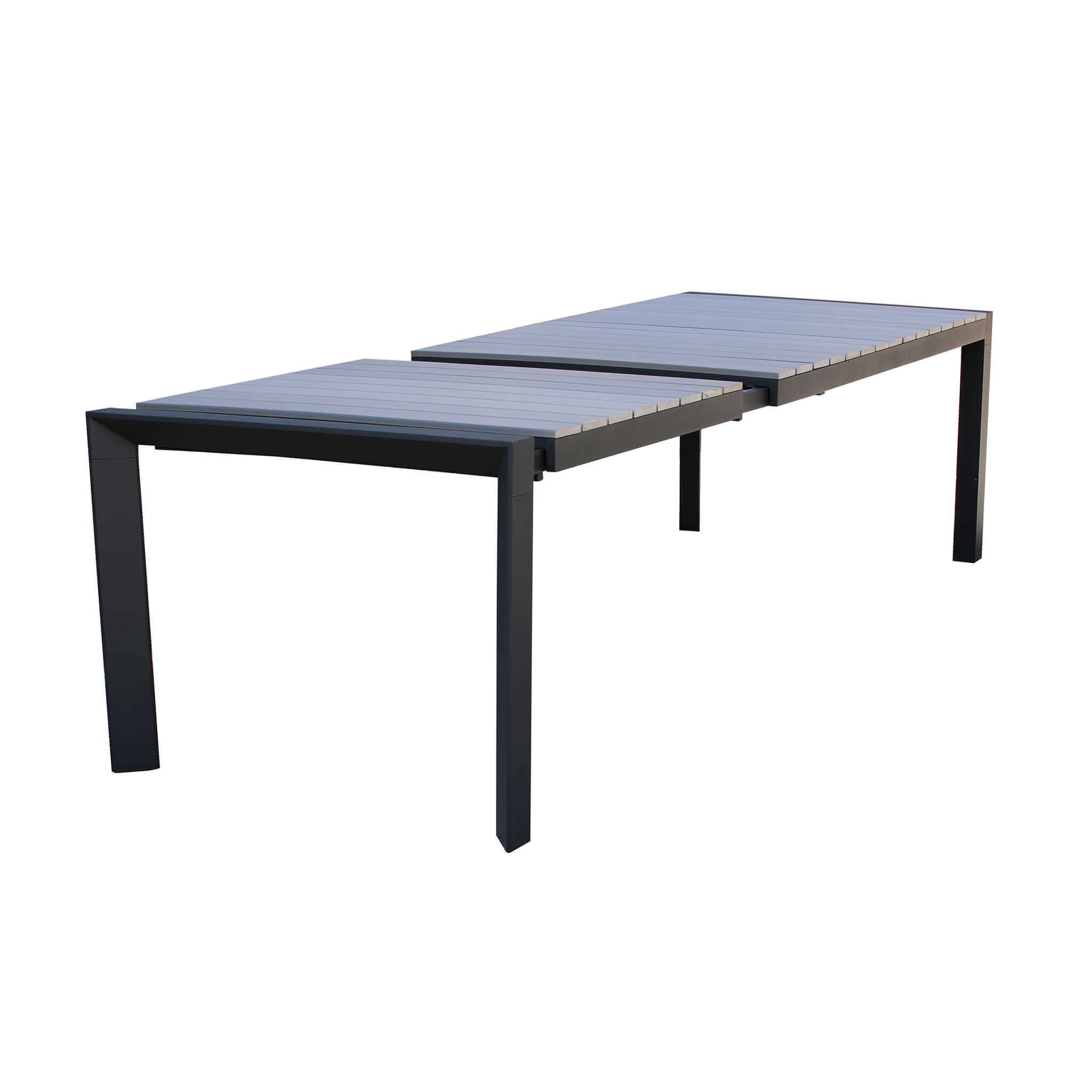 TAVOLO CON PIANO POLYWOOD FLORIDA 162/242 ANTRACITE