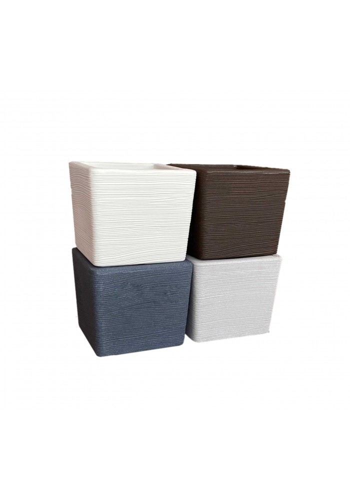 VASO SHABBY CUBO RIGATO VASI VASAR