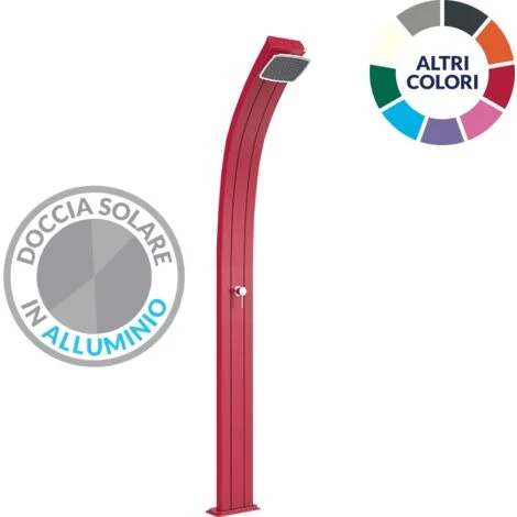 DOCCIA SOLARE 25LT DA ESTERNO MISCELATORE ARKEMA SPRING A100 ROSSO