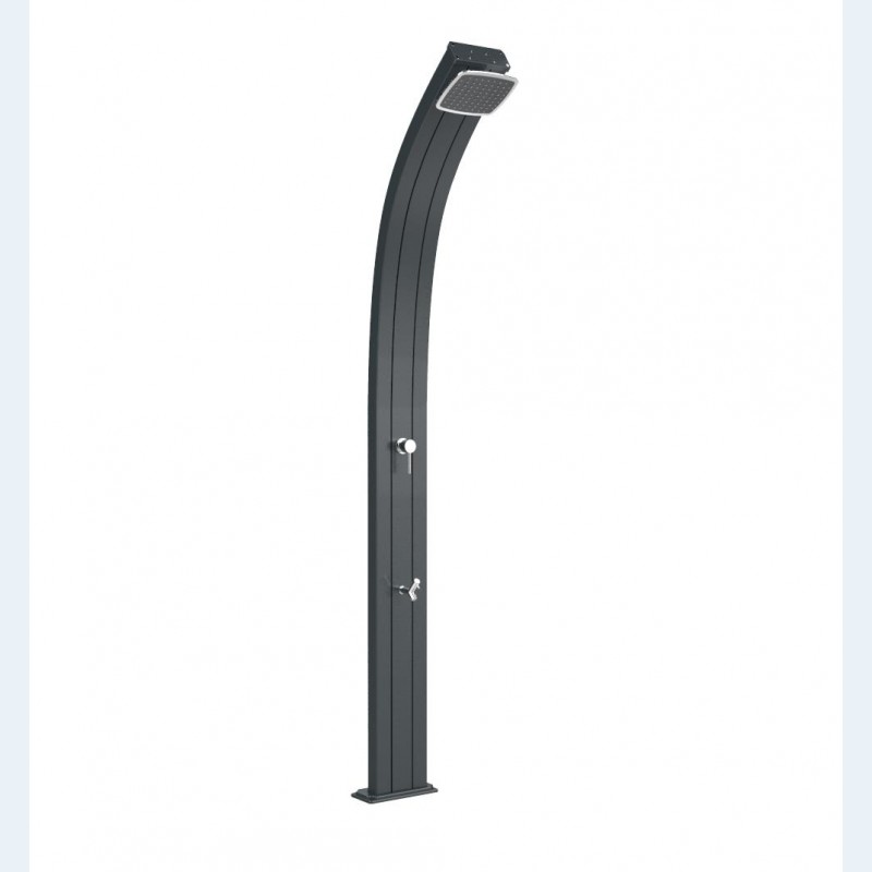 DOCCIA SOLARE 25LT DA ESTERNO MISCELATORE E LAVAPIEDI ARKEMA SPRING A120 ANTRACITE