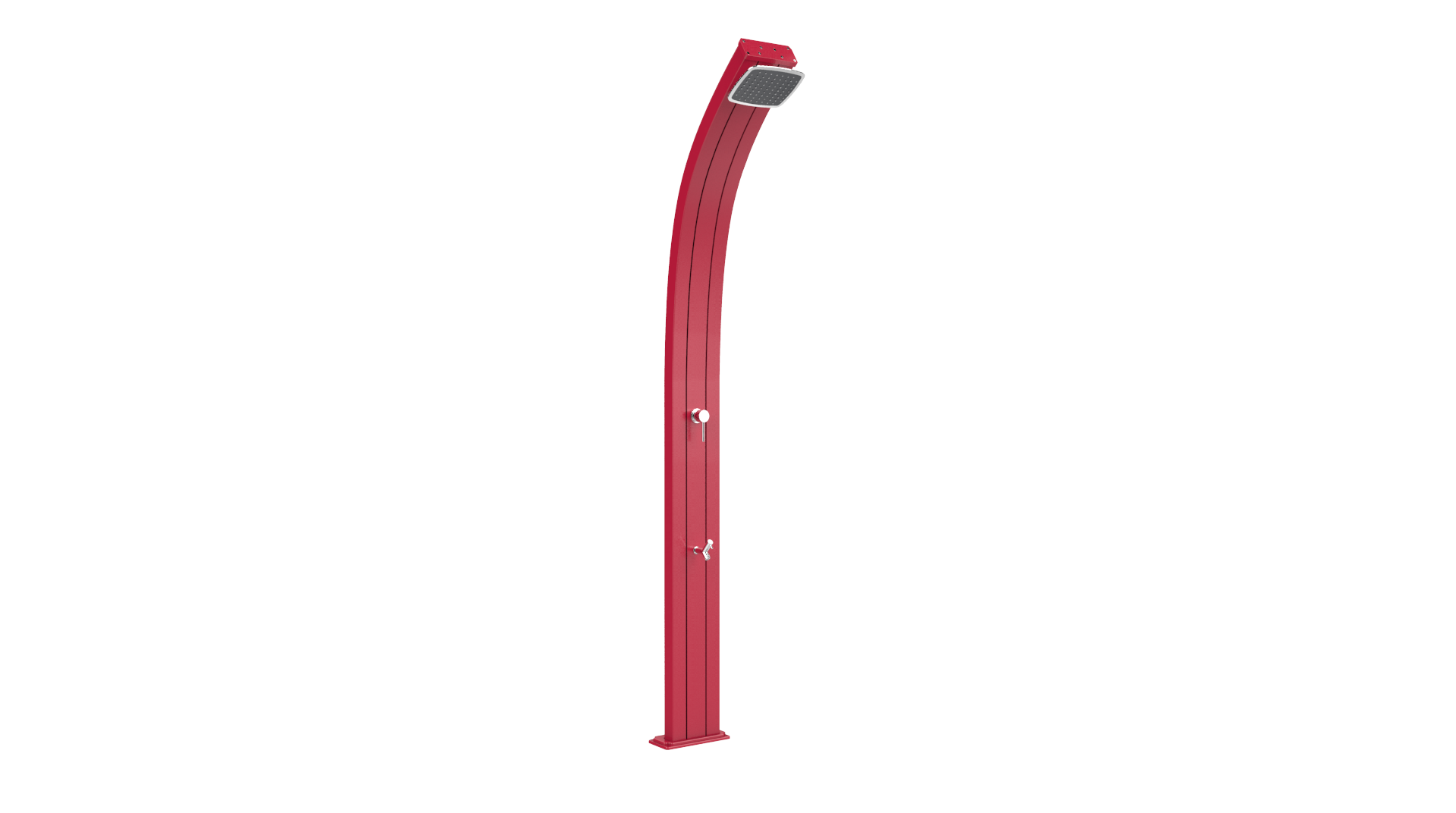 DOCCIA SOLARE 25LT DA ESTERNO MISCELATORE E LAVAPIEDI ARKEMA SPRING A120 ROSSO